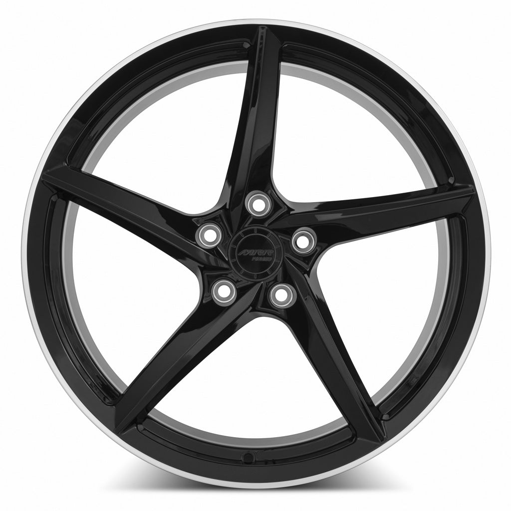 MRR Wheels MRR Forged F25 20x11 48 5x120mm 66.9mm Gloss Black Right