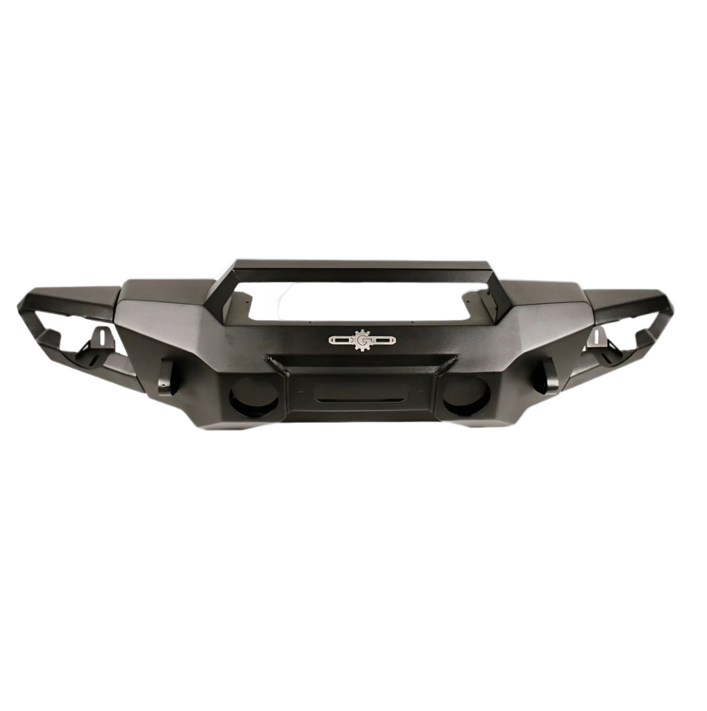 Rock Slide Big Sky aluminum front bumper installed on Jeep Wrangler JK