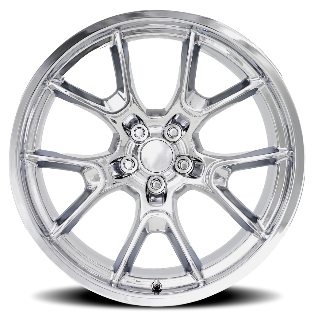 Factory Reproductions Factory Reproductions FR 66F Dodge Anniversary Flow Form Replica CH 20x11 -2.5 5x115mm 71.5mm Chrome