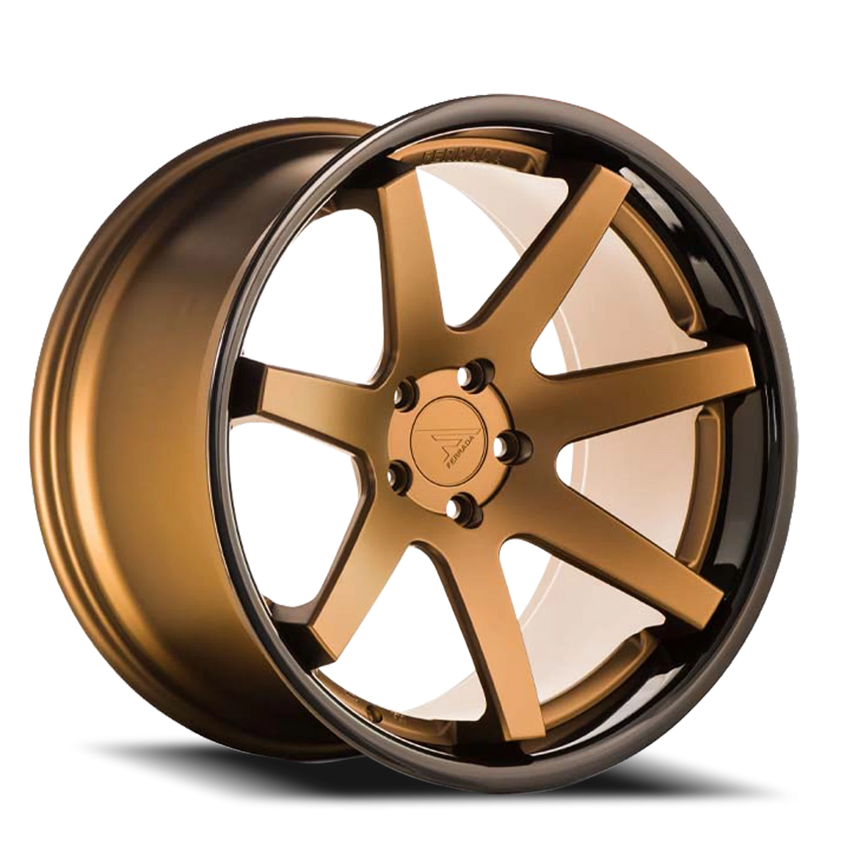 Ferrada FR1 BZ 22x9 +42 5x130mm 71.6mm Matte Bronze Gloss Black Lip ...