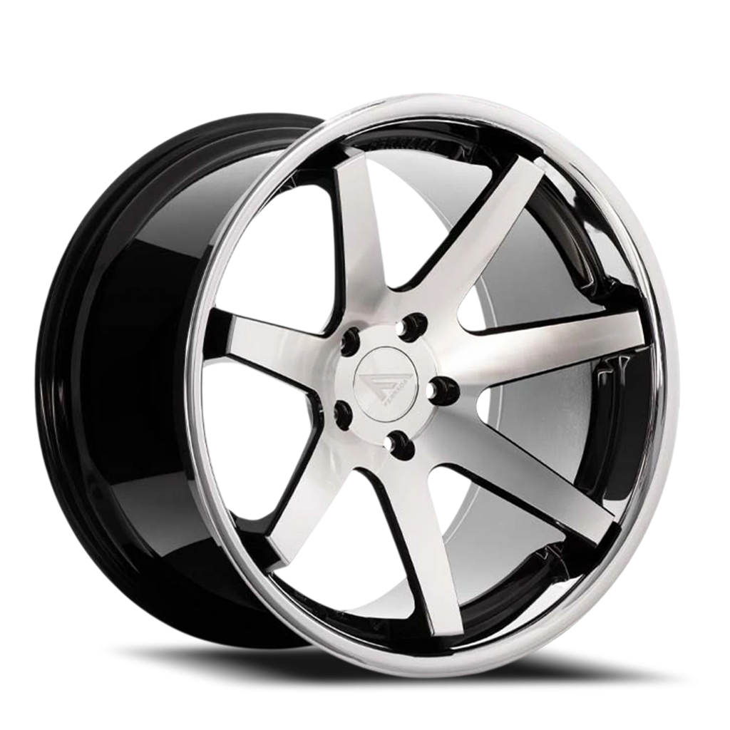 Ferrada Wheels Ferrada FR1 MA 22x10.5 +40 5x112mm 66.56mm Machined Black Chrome Lip