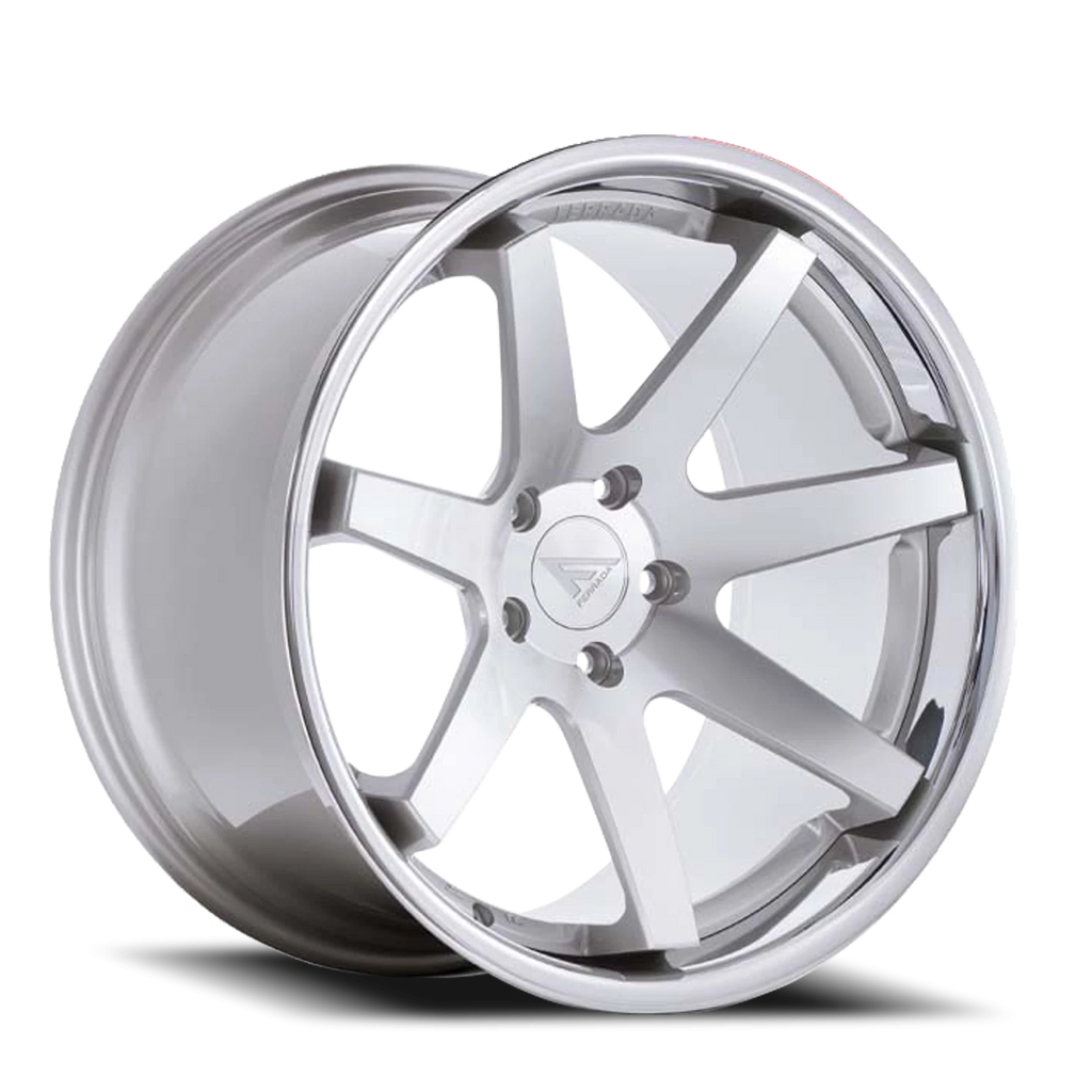 Ferrada Wheels Ferrada FR1 MS 22x11 +20 5x112mmMachined Silver Chrome Lip
