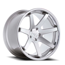 Load image into Gallery viewer, Ferrada Wheels Ferrada FR1 MS 22x10.5 +28 5x112mm 66.56mm Machined Silver Chrome Lip