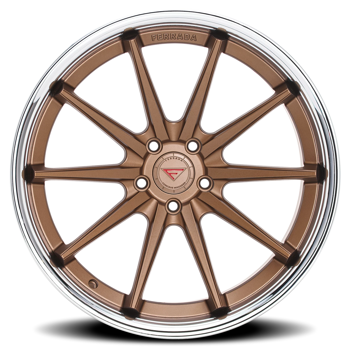 Ferrada FR4 BZ 22x9.5 +12 5x115mm 71.6mm Matte Bronze Gloss Black Lip ...