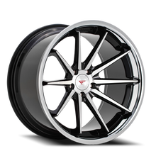 Load image into Gallery viewer, Ferrada Wheels Ferrada FR4 MA 22x10.5 +42 5x114mm 73.1mm Machined Black Chrome Lip