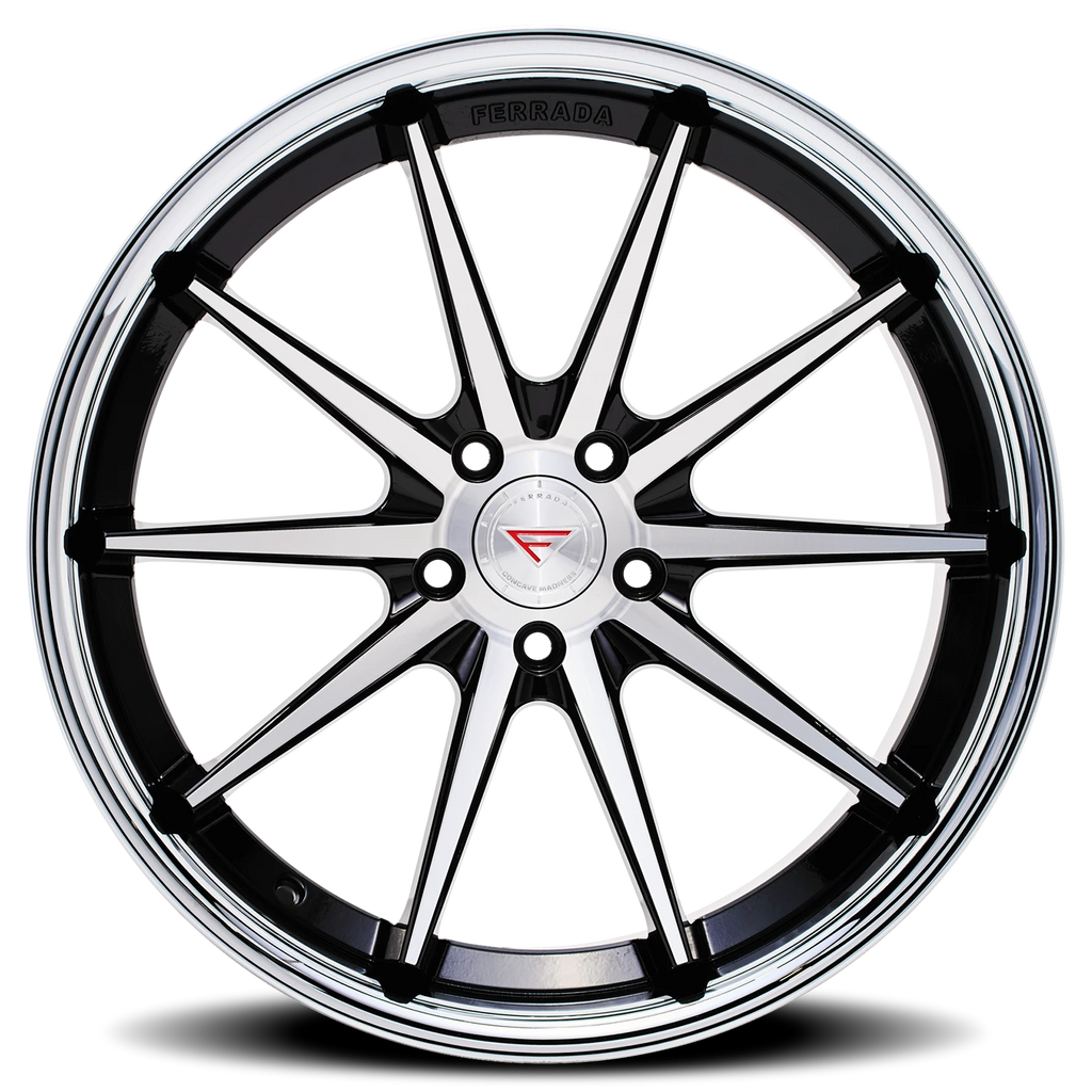 Ferrada Wheels Ferrada FR4 MA 22x10.5 +28 5x112mm 66.56mm Machined Black Chrome Lip