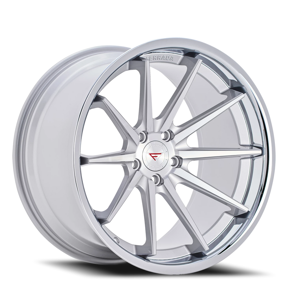 Ferrada Wheels Ferrada FR4 MS 20x9 +15 5x115mm 71.6mm Machined Silver Chrome Lip
