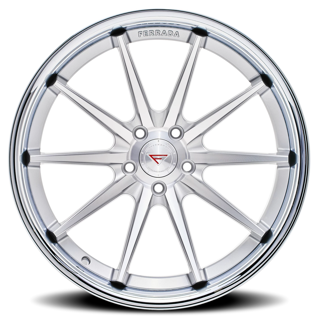 Ferrada Wheels Ferrada FR4 MS 22x9 +35 5x114mm 73.1mm Machined Silver Chrome Lip