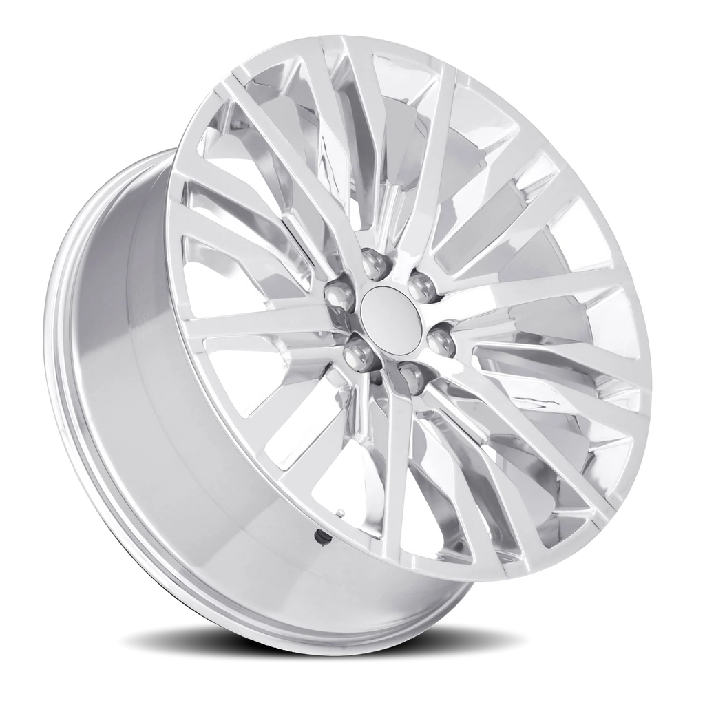 Factory Reproductions Factory Reproductions FR 97 GM Split 6 Spoke Replica CH 22x9 +28 6x139.7mm 78.1mm Chrome