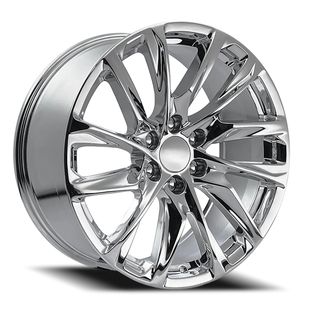 Factory Reproductions Factory Reproductions FR 98 Escalade 12 Spoke Replica CH 22x9 +28 6x139.7mm 78.1mm Chrome