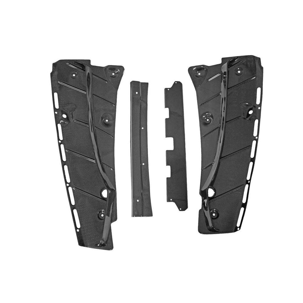 FS-CF-FER-360EBPM-Carbon Fiber Coupe Engine Bay Panels - Ferrari 360-Engine Covers-Fabspeed Carbon