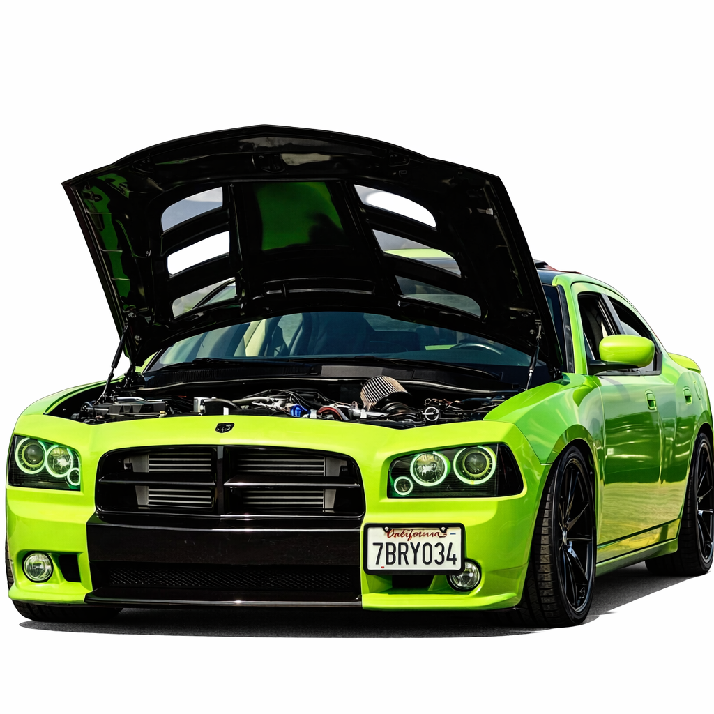 Underside structure of the Sniper 1.0 hood featuring Fiberglass