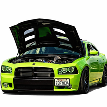 Load image into Gallery viewer, Underside structure of the Sniper 1.0 hood featuring Fiberglass