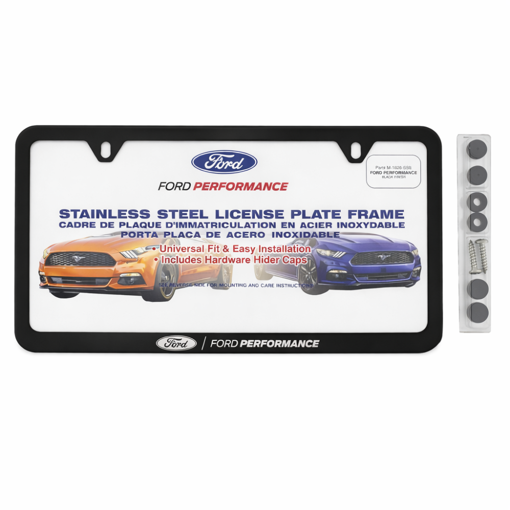 Slim profile license plate frame