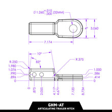 Load image into Gallery viewer, GEN-Y GHM-AT Australian Tongue Ball Mount 2in Shank 4500KG DO35