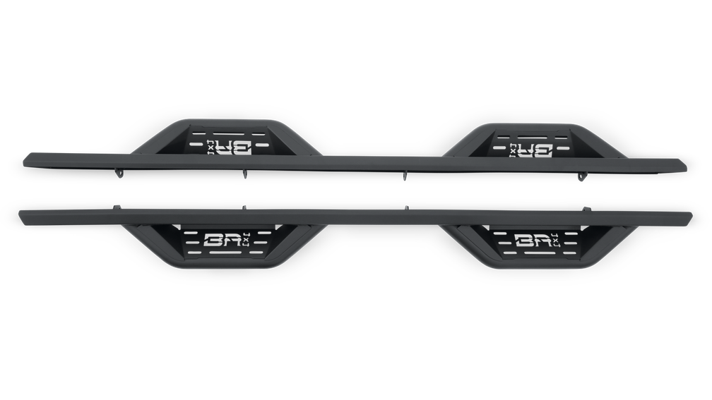 BODGM-4200-Body Armor 4x4 19-22 Chevrolet Silverado 1500/2500/3500 Crew Cab Ambush Side Steps - Black-Side Steps-Body Armor 4x4