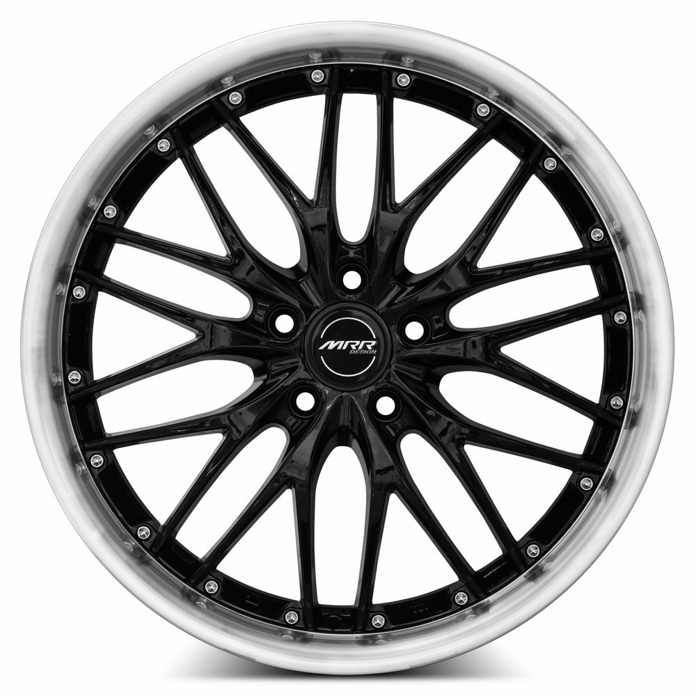 MRR Wheels MRR GT1 19x8.5 35 5x108mm 73.1mm Black Machined Lip