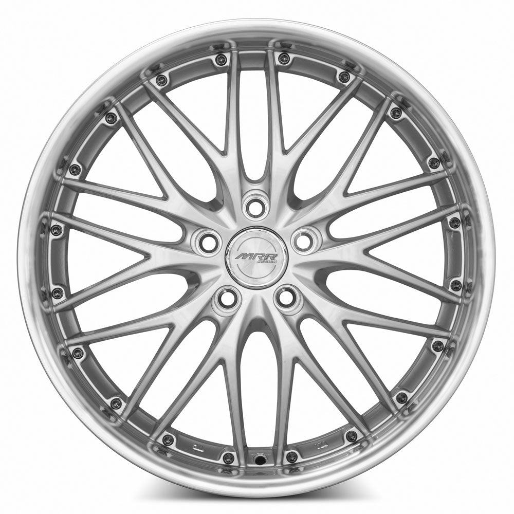 MRR Wheels MRR GT1 19x8.5 35 5x108mm 73.1mm Hyper Silver Machined Lip