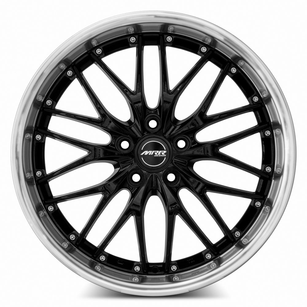 MRR Wheels MRR GT1 18x9.5 40 5x112mm 66.6mm Black Machined Lip