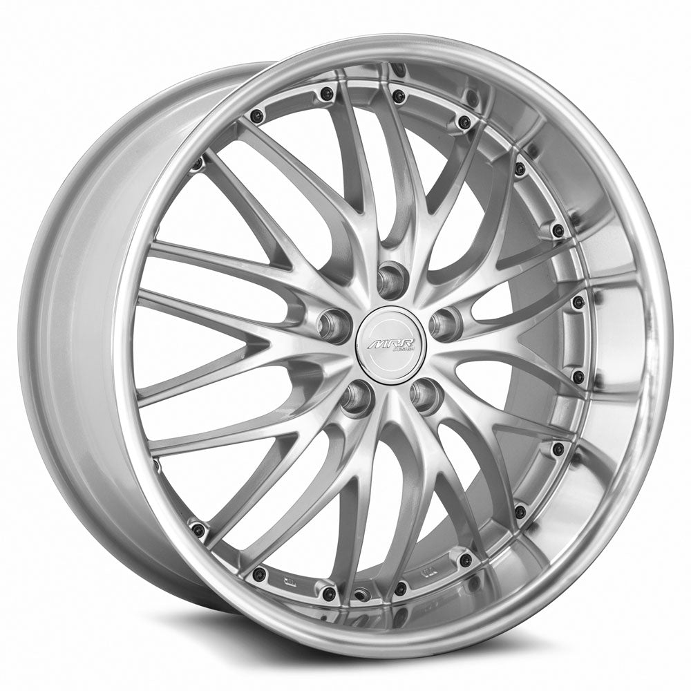 MRR Wheels MRR GT1 20x10 25 5x112mm 66.6mm Hyper Silver Machined Lip