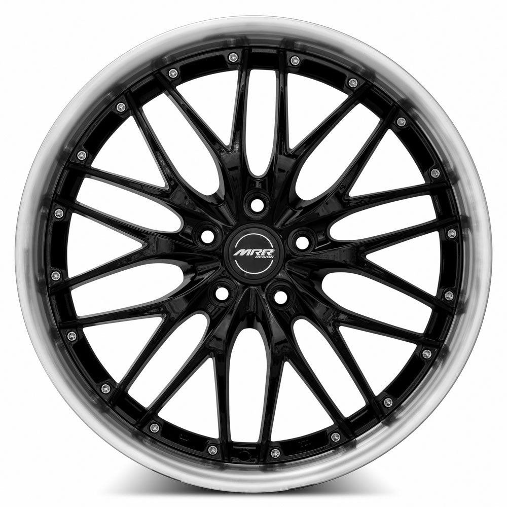 MRR Wheels MRR GT1 20x8.5 35 5x114.3mm 73.1mm Black Machined Lip