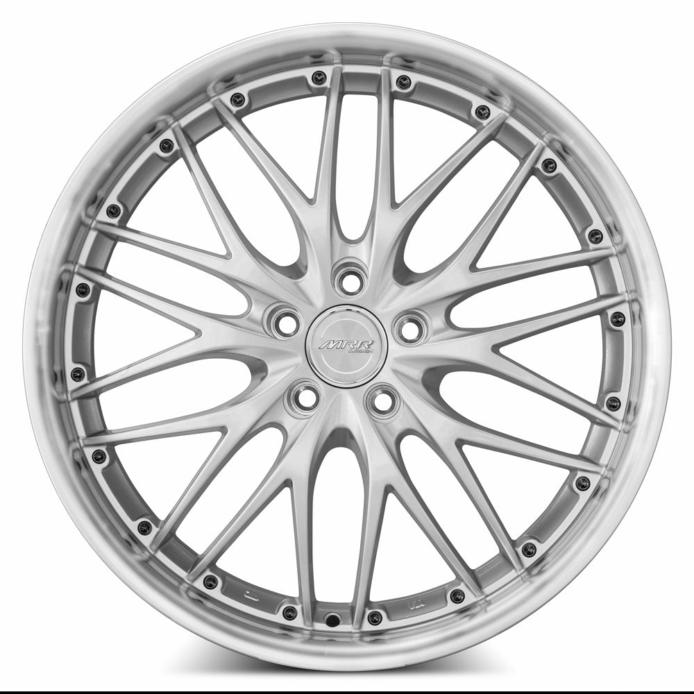 MRR Wheels MRR GT1 20x8.5 35 5x112mm 66.6mm Hyper Silver Machined Lip