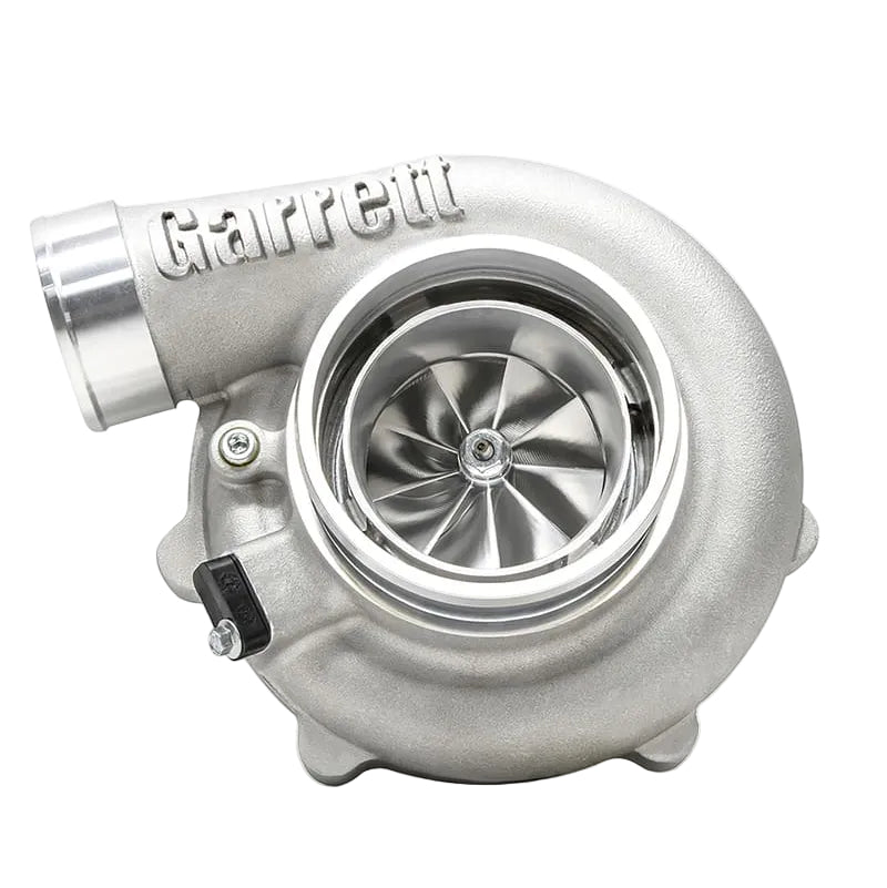 Garrett G35-series turbocharger compressor housing with billet compressor wheel