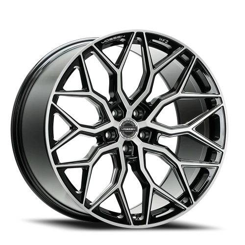 Vossen Vossen HF-2 22x10.5 / 5x120 / ET38 / Deep Face / 72.56 - Brushed Gloss Black Wheel