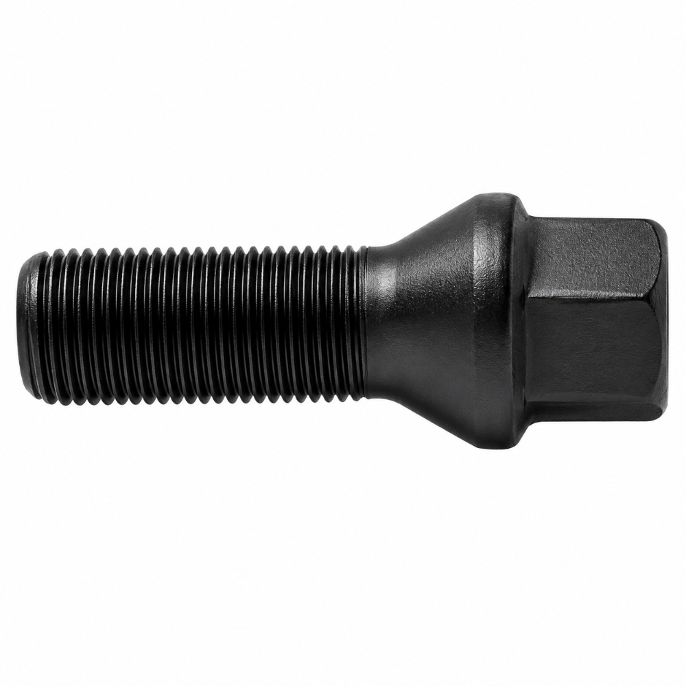 H&R HRS1454702SW Wheel Bolts M14x1.5 47mm Mercedes Ball Black 10pk