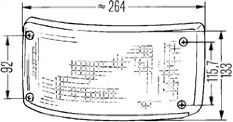 Hella 005603067 5603 Series Wraparound Reverse Lamp Right Side View