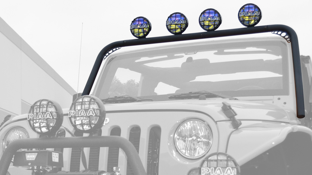 -Body Armor 4x4 07-18 Jeep Wrangler JK Windshield Light Bar-Light Bars & Cubes-Body Armor 4x4