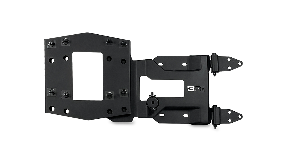 -Body Armor 4x4 18-22 Jeep Wrangler JL Reinforced Tire Carrier - Black-Spare Tire Carriers-Body Armor 4x4