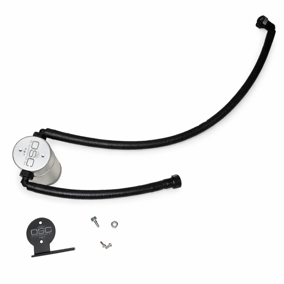 J&L 20-23 Chevrolet Corvette 6.2L LT2 Targa Top Passenger Side Oil Separator 3.0 - Clear Anodize