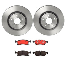 Load image into Gallery viewer, Brembo KT00842 OE front brake kit rotors and ceramic pads retail