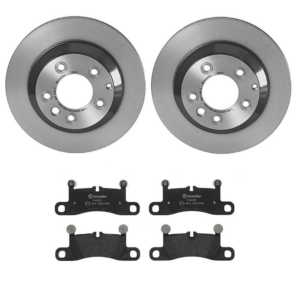Porsche Volkswagen Disc Brake Pad and Rotor Kit – Rear (330mm) (Low-Met) Brembo
