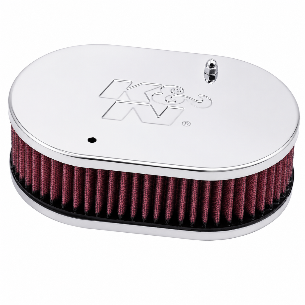 K&N 56-9105 Oval Carburetor Air Filter 51mm Neck Flange