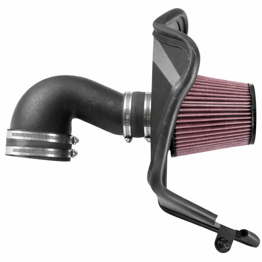 K&N 57-3105 intake tube heat shield and air filter assembly for 2016-2017 Chevrolet Camaro 2.0L Turbo