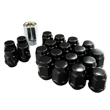 Load image into Gallery viewer, Project Kics Project Kics 16 LUGS + 4 LOCKS Black Bullock And Nut Set - 12X1.50