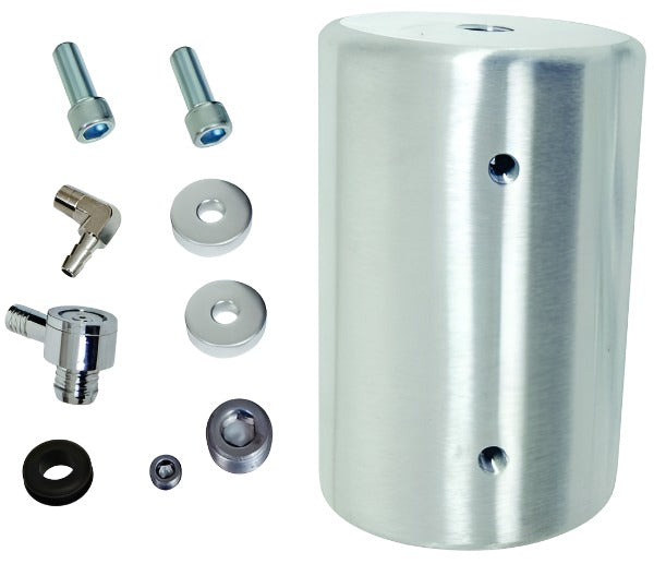 Granatelli Vacuum Assist Reservoir System - Polished (Incl Fittings/Check Valve/Pipe Plugs) Granatelli Motor Sports