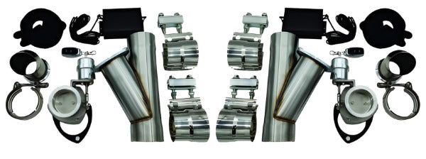 Granatelli 2.5in Stainless Steel Vacuum Controlled Electronic Dual Exhaust Cutout w/Band Clamp Granatelli Motor Sports