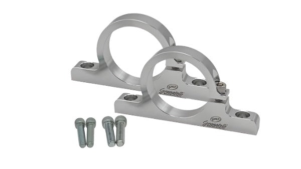 Granatelli 1.5in (38mm) 6061-T6 Fuel Filter Mounting Brackets - Clear Anodized (Pair) Granatelli Motor Sports