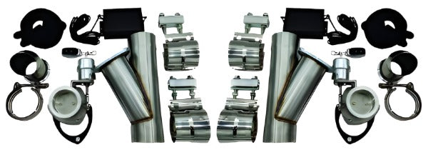 Granatelli 2.5in Vacuum Controlled - Stainless Steel Electronic Dual Exhaust Cutout Granatelli Motor Sports