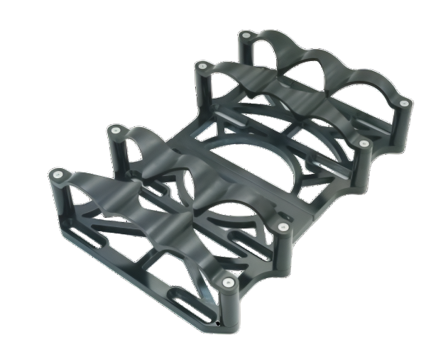 Granatelli 6 Volt OPTIMA Billet Battery Tray Set - Anodized Black Granatelli Motor Sports