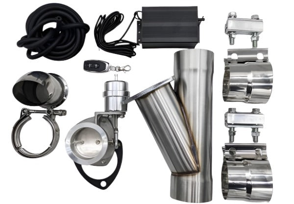 Granatelli 2.5in Stainless Steel Vacuum Controlled Electronic Exhaust Cutout w/Slip Fit/Band Clamp Granatelli Motor Sports