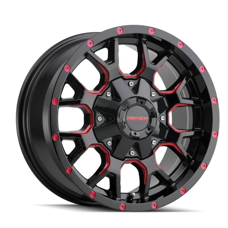 Mayhem 8015 Warrior 18x9 6x135 ET18 Black Prism Red