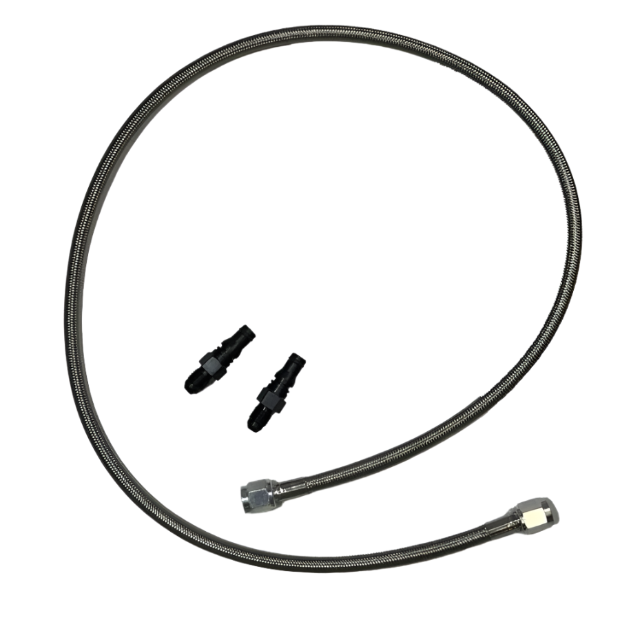 McLeod 2015+ Ford Mustang Steel Braided Hydraulic Clutch Line - Black Ops Auto Works