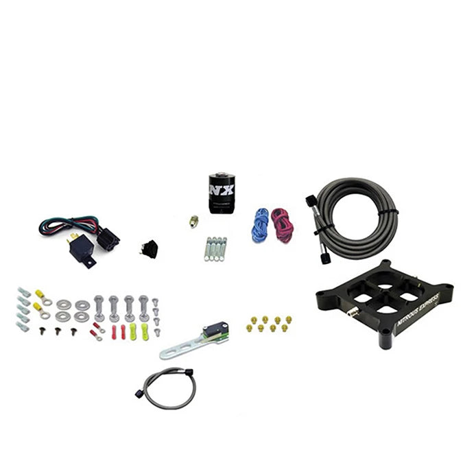 NEX66142-00 - Nitrous Express Dry Single Entry Billet Crossbar Plate System 100-500hp (4150 Flange) w/o Bottle