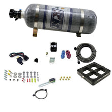 Load image into Gallery viewer, NEX66147-12 - Nitrous Express Dry Single Entry Billet Crossbar Plate System 100-500hp (4500) w/12lb Carbon Bottle
