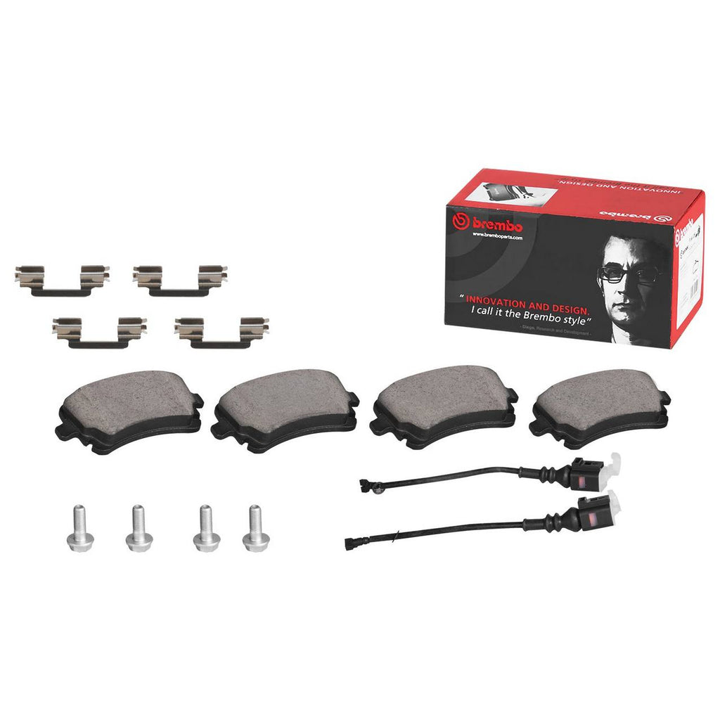 BREP85079N-Brembo 08-15 Audi TT Quattro/12-13 Volkswagen Golf R Front Premium NAO Ceramic OE Equivalent Pad-Brake Pads - OE-Brembo OE