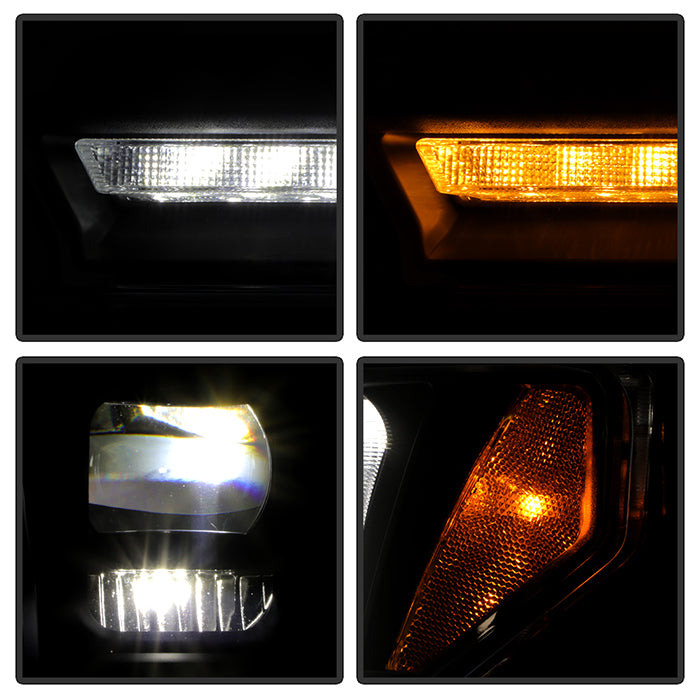 SPY5088475-Spyder 18-20 Ford F-150 Headlights - Halogen Model Only - DRL LED - Black PRO-YD-FF15018HALAP-SEQ-BK-Headlights-SPYDER